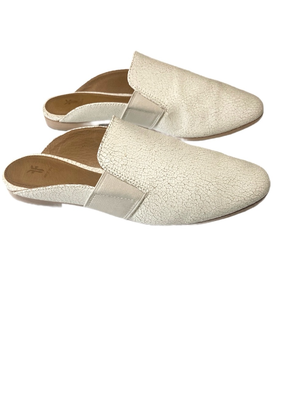 Frye Terri Gore Cracked Leather Mules Size 9M